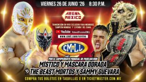 CMLL Viernes Espectacular (6/26/2026): Sky Team Faces LFI, Galeón Fantasma Featured at Arena Mexico