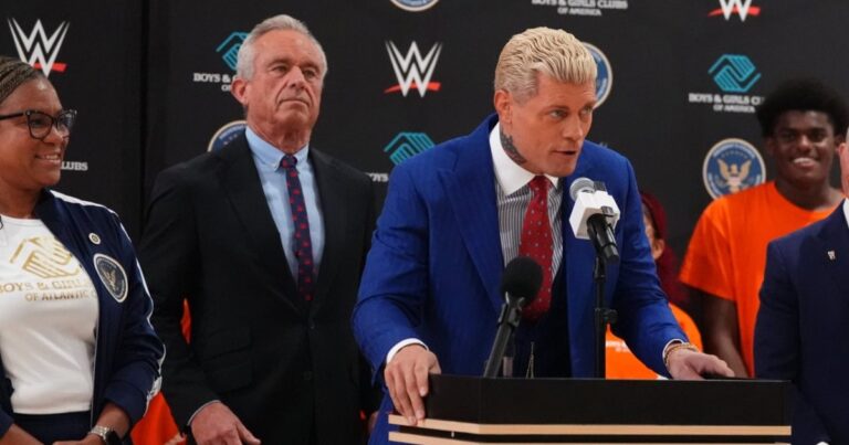 Cody Rhodes, Charlotte Flair, Rey Mysterio, and Austin Theory Join Triple H at Presidential Fitness Test Restoration Event
