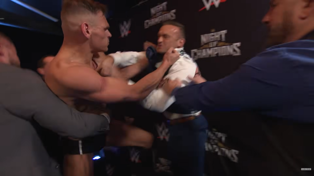 GUNTHER Confronts Nick Aldis in Physical Altercation After Night of Champions Triple Threat Loss