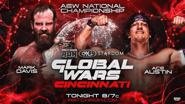 ROH Global Wars Cincinnati: Mark Davis Defends AEW National Title Against Ace Austin, Women’s Pure Championship Also on the Line