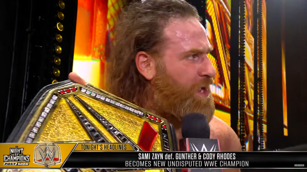 Sami Zayn Captures Undisputed WWE Championship at Night of Champions 2026