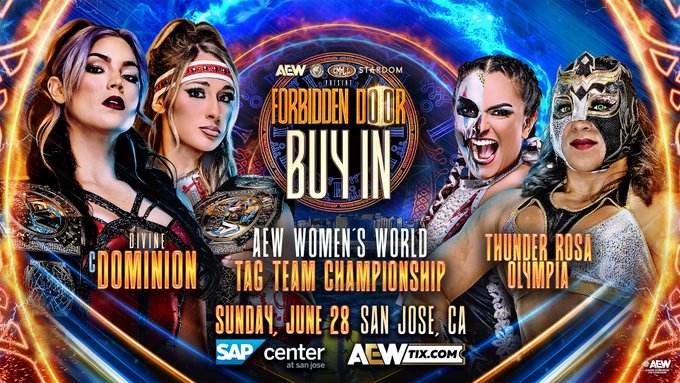 Thunder Rosa & CMLL’s Olympia to Challenge Divine Dominion for AEW Women’s Tag Titles at Forbidden Door Buy-In