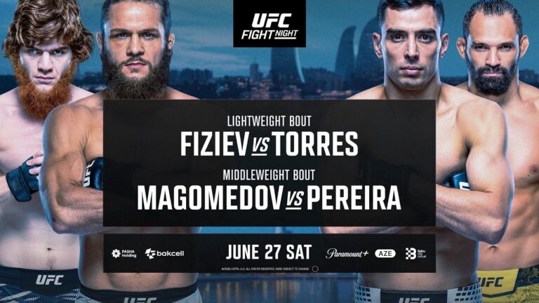 UFC Fight Night: Fiziev vs. Torres Betting Odds Released for June 27 Baku Event