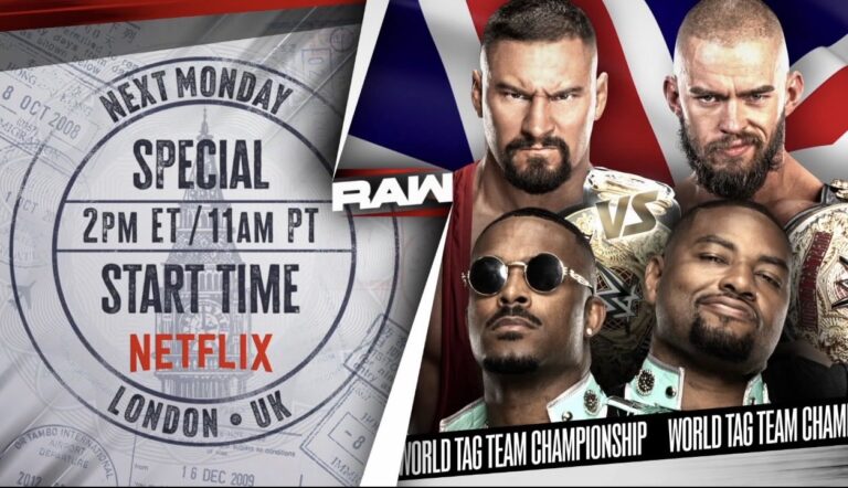 WWE Raw Heads to London’s O2 Arena on June 22 with Tag Title Match Headlining