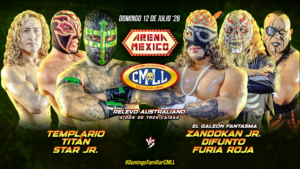 CMLL Domingo Familiar Results: Templario, Star Jr. & Titán Featured in Main Event