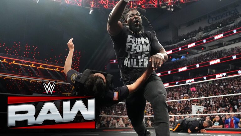 Oba Femi ATTACKS the police in front of Brock Lesnar en route to Hell in a Cell: Raw highlights