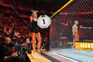 Sophie Cunningham Serves as Guest Octagon Girl at UFC 329