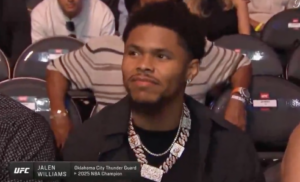 UFC Mistakes Shakur Stevenson for Jalen Williams at UFC 329, NBA Star Reacts