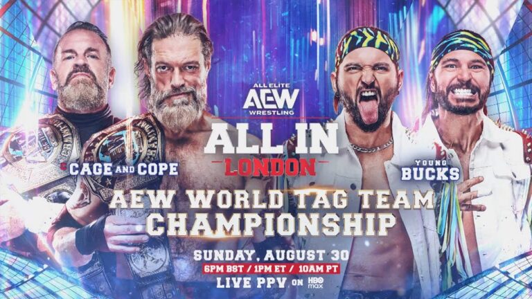 Cage & Cope vs Young Bucks – AEW World Tag Team Championship | All In: London 2026 Hype Video