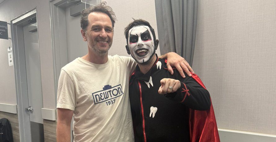 Danhausen Poses With ‘Widow’s Bay’ Actor Matthew Rhys