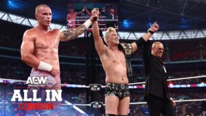 Kyle Fletcher raises new AEW International Champion Okada’s hand! | AEW All In: London