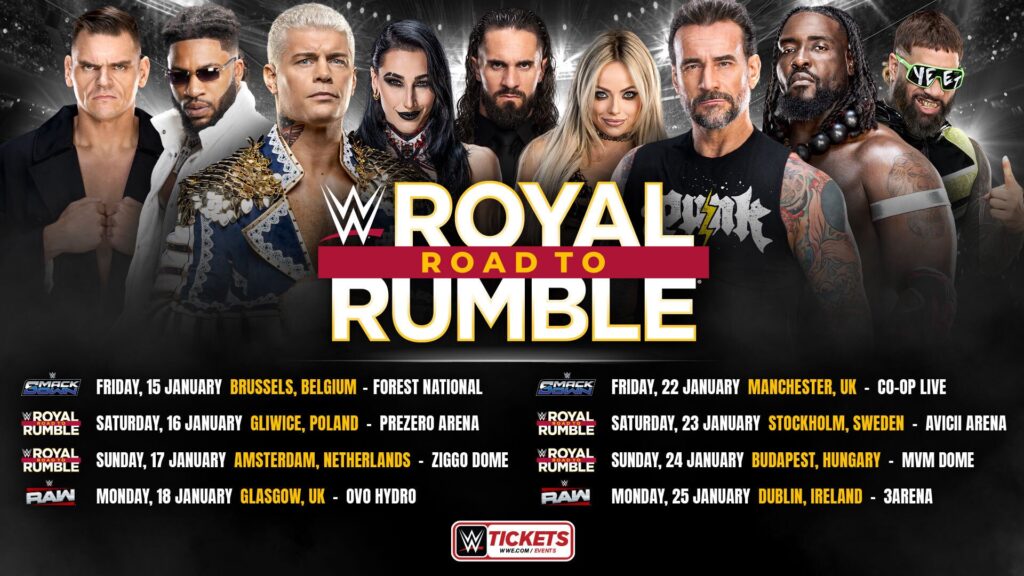WWE Announces ‘Road To Rumble’ European Tour For January 2027